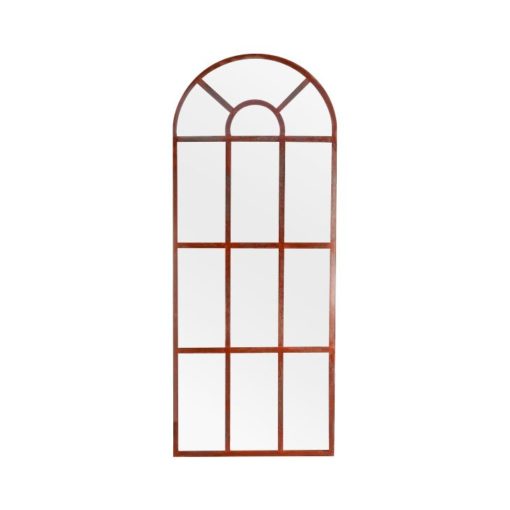 French Door Arched Mirror with Rusted Frame - Outdoor Range