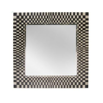 Handcrafted Square Wall Mirror in Black