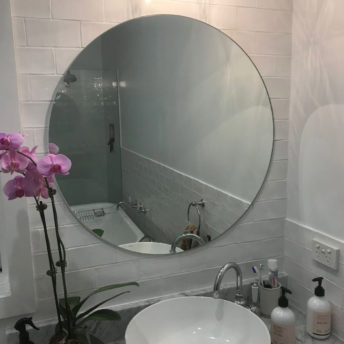 Polished Edge Round Bathroom Mirror
