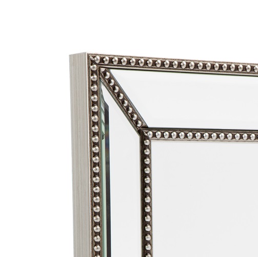 Zanthia Small Wall Mirror With Beaded, Small Square Decorative Wall Mirrors