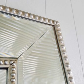 Silver Bead Mirror Detail