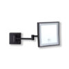 Black-Square-Shaving-Make-Up-Mirror-LED-Light-3x-Magnification-20cm