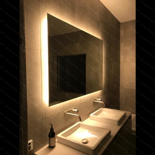 Rear Soft Glow Led Backlit Bathroom, Backlit Vanity Mirror