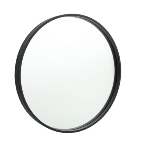 Milan Round Black Frame Mirror