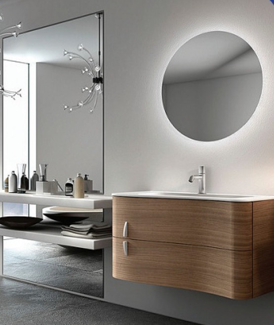 Rear Soft Glow LED Backlit Round Bathroom Mirror | Luxe Mirrors