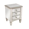 Ribbed Antique Mirrored Bedside