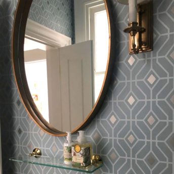 gold oval bathroom mirror