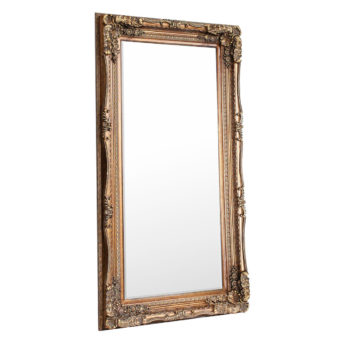 Carved Louis Leaner Mirror Gold W895 x H1755mm
