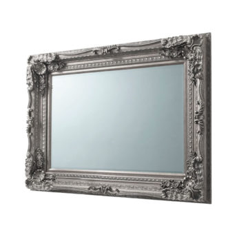 Lacey Ornate Wall Mirror Silver