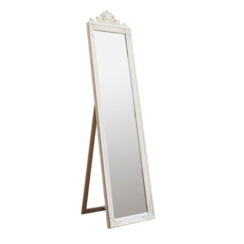 Lambeth Wood Cheval Mirror White W455 x H1790mm