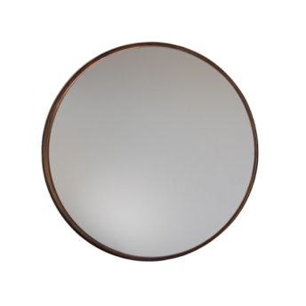 Aged Bronze Round Mirror