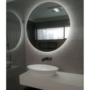 Rear Soft Glow Backlit LED Bathroom Mirror Round 60cm or 90cm