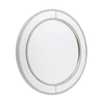 Zanthia Silver Beaded Round Mirror 60cm