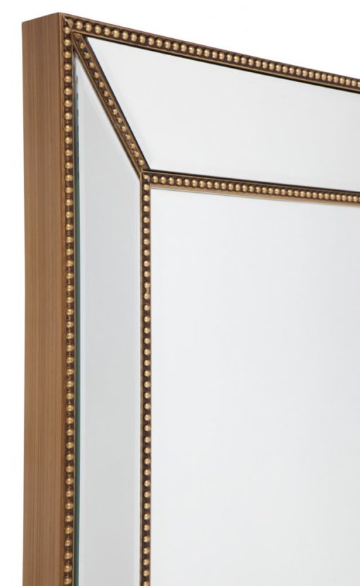 Zanthia Cheval Mirror With Antique Gold, Gold Framed Cheval Mirror