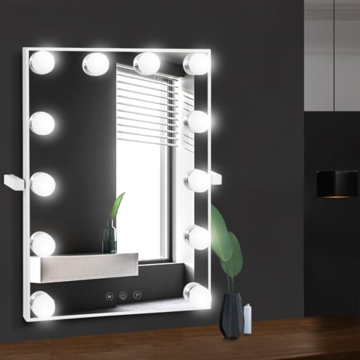 Wall mounted hollywood makeup mirror