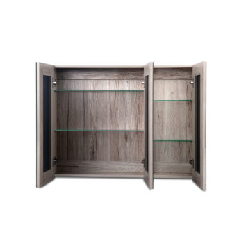 3 Doors Mirrored Wooden Cabinet 90 CM x 72 CM