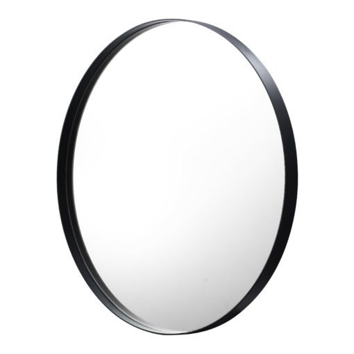 Luxe Thin Black Metal Frame Bathroom Mirror - 600mm or 800mm