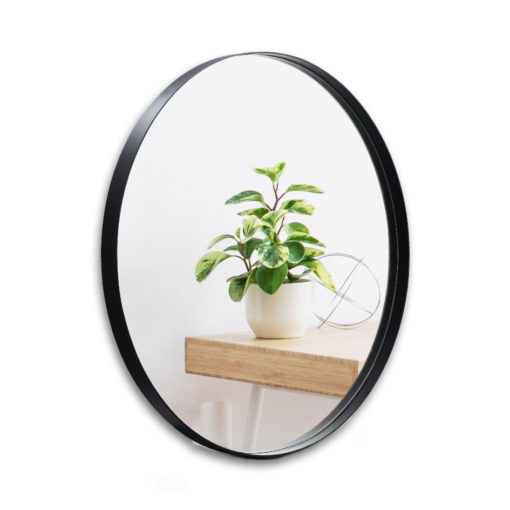 Luxe Thin Black Metal Frame Bathroom Mirror - 600mm or 800mm