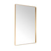 Luxe Thin Brass Gold Metal Frame Bathroom Mirror - 120cm x 80cm