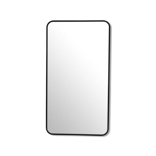 Radius Corner Black Stainless Steel Framed Mirror - 100CM, 120CM