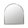 Arch Shape Satin Brass Stainless Steel Framed Mirror - 80cm x 76cm