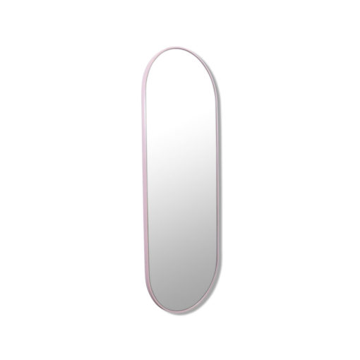 Pill Shape Pink Stainless Steel Framed Mirror - 150CM