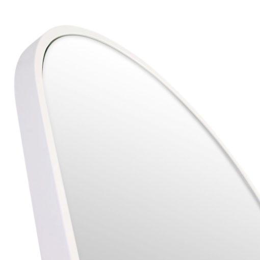 Arch Leaner Dressing White Stainless Steel Framed Mirror - 60CM