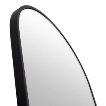 Arch Leaner Dressing Black Stainless Steel Framed Mirror - 60CM, 76CM
