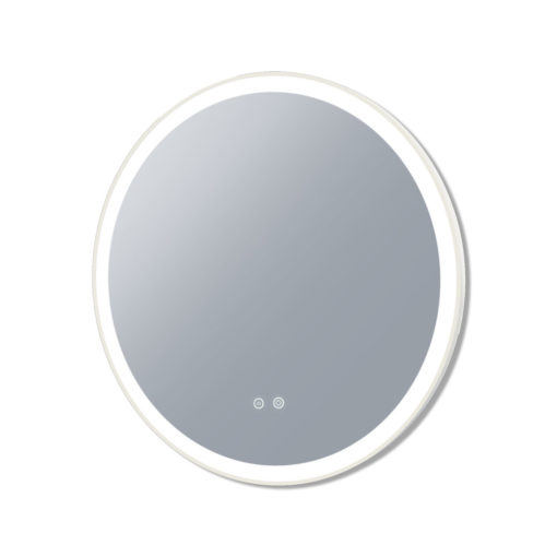 Eclipse Frontlit LED Mirror With White Frame - 60cm / 80cm