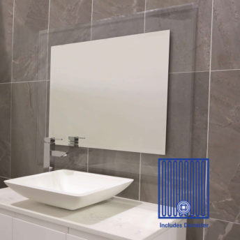 Contractor Clear Float Glass Mirror with Demister - Clear(75cm x 90cm)