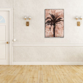 Blushing Palms Wall Art Canvas 80 cm X 120 cm