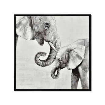 Elephant Love Wall Art Canvas 60 cm X 60 cm