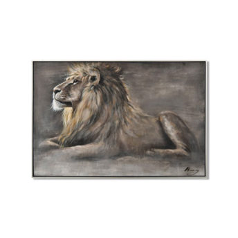 Majestic Lion Wall Art Canvas 120 cm X 80 cm