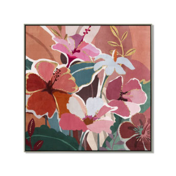 Flower of Ellisha Wall Art Canvas 80 cm X 80 cm