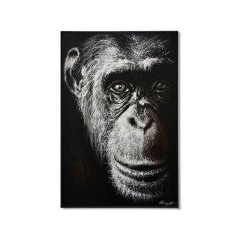 Wise Monkey Portrait Wall Art Canvas 80 cm X 120 cm