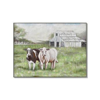 Cows in Farm Wall Art Canvas 128 cm X 98 cm