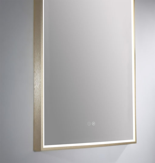 Brushed Brass Arch 500D LED Mirror