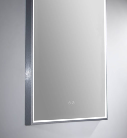 Gun Metal Grey Arch 500D LED Mirror