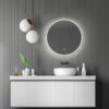 sphere round led mirror with bluetooth
