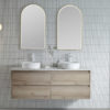 Brushed Brass Arch 500D LED Mirror