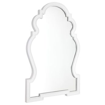 Palermo Arched Gloss White Wall Mirror
