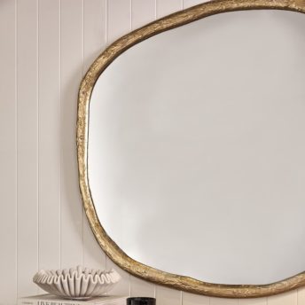Taz Gold Round Wall Mirror