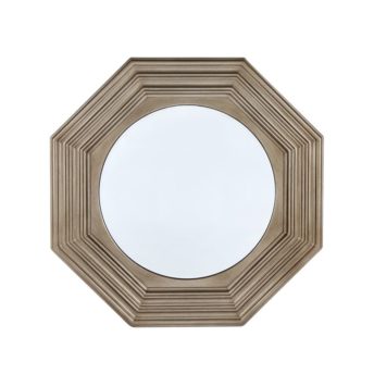 reina octagonal antique gold wall mirror 100cm