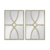 Sebi Carved Antique White Wall Mirrors (Set of 2)