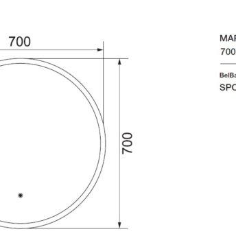 Marmo Round LED Mirror Spec Sheet