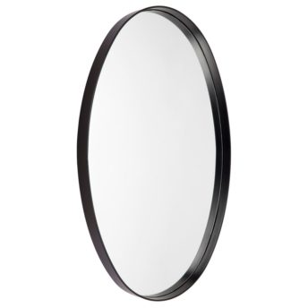 davey black oval mirror