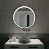 Luxe Glasgow Bronze Round LED Bathroom Mirror - 80cm