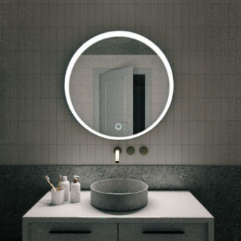 Luxe Glasgow Bronze Round LED Bathroom Mirror - 80cm