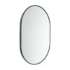 Luxe Sofia Oblong Matt Black Metal Frame Bathroom Mirror