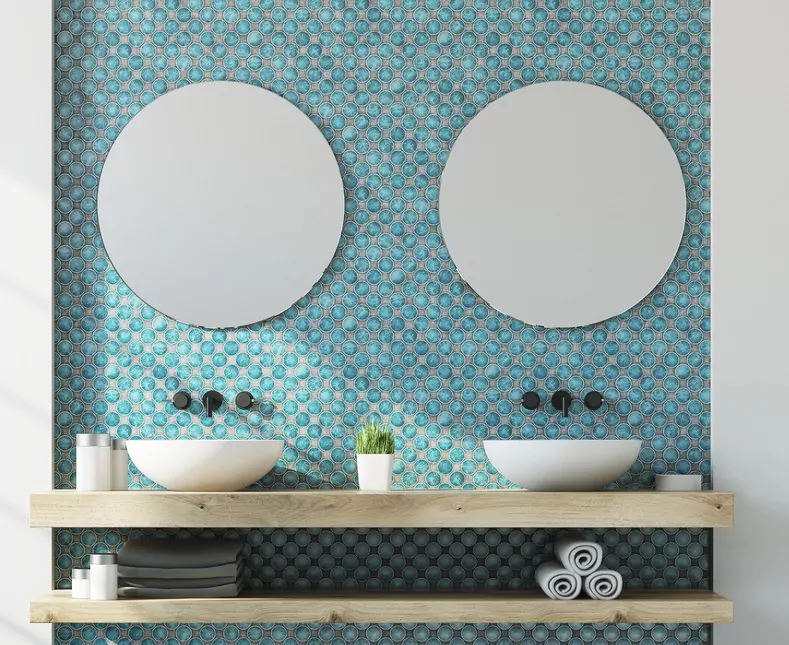 Round Polished Edge Bathroom Mirror